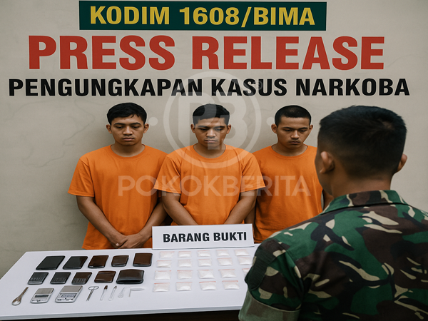 Tiga Tersangka Pengedar Narkoba