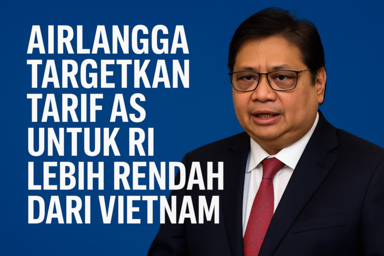Airlangga Targetkan Tarif AS untuk RI Lebih Rendah dari Vietnam